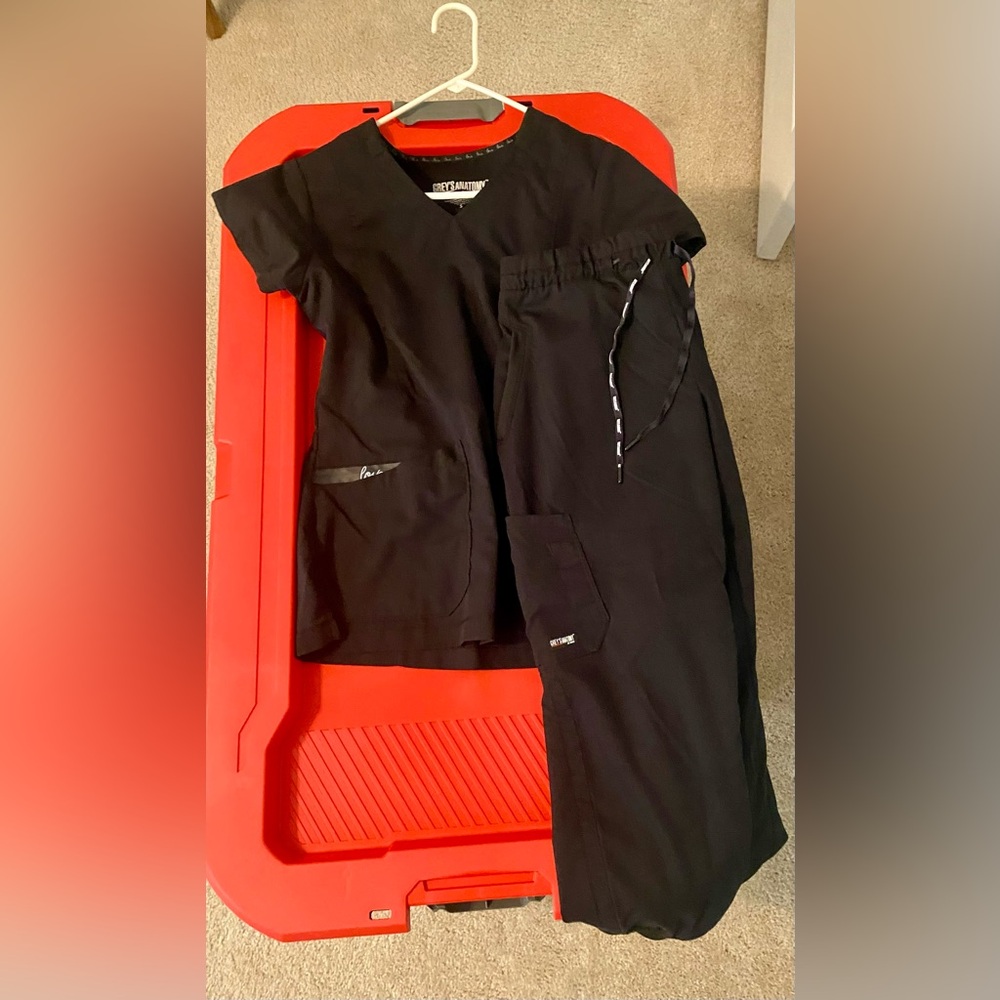 Grey's Anatomy Black Cargo Pants & Top